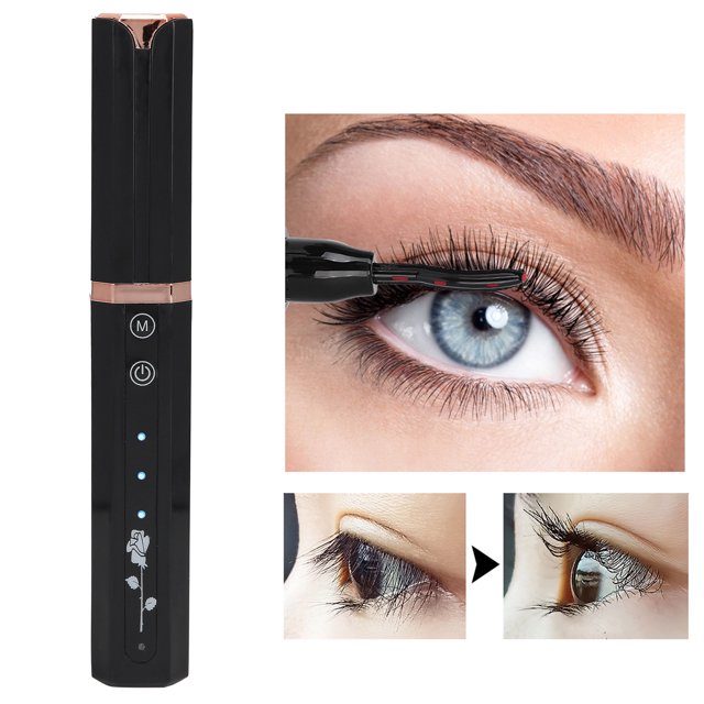 Fdit Boucleur de Cils Rechargeable, USB Recharge Électrique Chauffage Boucleur de Cils Outil de Curling de Cils Portable Longue Durée, Boucleur de Cils Électrique