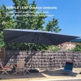 thumbnail image 2 of PURPLE LEAF Parasol Rectangulaire Déporté 9 X 11,5 Pi pour Terrasse Extérieure, Grand Parasol Suspendu en Aluminium avec Rotation Réglable à 360°, Parasol de Jardin et de Piscine, Gris, 2 of 8