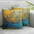 thumbnail image 3 of GOSMITH Sun Ball in Yellow and Turquoise Pillow Covers Abstract Original Painting on Canvas Couch Bed Sofa Car Waist Cushion Cover, 3 of 5