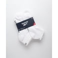 thumbnail image 2 of Pack de 6 calcetines Quarter Reebok para hombre, tallas 6-12,5, color blanco puro, 2 of 7