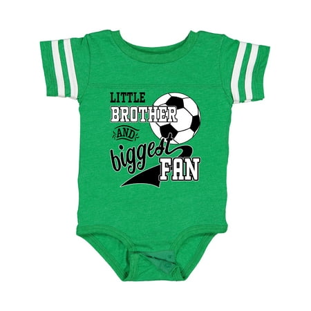 

Inktastic Little Brother and Biggest Fan- Soccer Player Gift Baby Boy Bodysuit