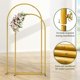 thumbnail image 2 of Juego de 2 soportes de arco de metal (6 pies/5 pies), marco de arco de boda dorado, soporte de arco de globos para boda, baby shower, cumpleaños, ceremonia, Decoración de Fiesta, 2 of 4