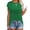 Green, variant on Fjuchai Women's Tops Short Sleeve T-Shirt Tees Round Neck Casual Loose Spring Summer Loose Female T-Shirts S-XXL