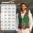 thumbnail image 7 of Yuyamidu Christmas Men's Suit Vest Santa Claus Clothes Casual Waistcoat Vest for Men Size M Leisure Dress Business Vests for Wedding Party Tuxedo V-neck Waistcoat with Pockets, 7 of 7