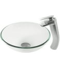 thumbnail image 6 of Novatto NSFC-8048057BN Bonificare Round Clear Glass Vessel Bathroom Sink Combo, 6 of 8