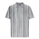 thumbnail image 5 of Blusa y camisa de manga corta con cuello vuelto para hombre, informal, de moda, de color liso, con botones, solapa y hebilla de gancho, camiseta de manga corta de poliéster para hombre., 5 of 5