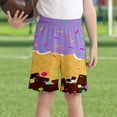 thumbnail image 4 of Gyexs Ice Cream Shorts for Kids Boys Swim Trunks Boys Baseball Shorts Summer Sports Outdoor Homewear with Pockets 2-14Y (Purple, 5-6 Years), 4 of 4
