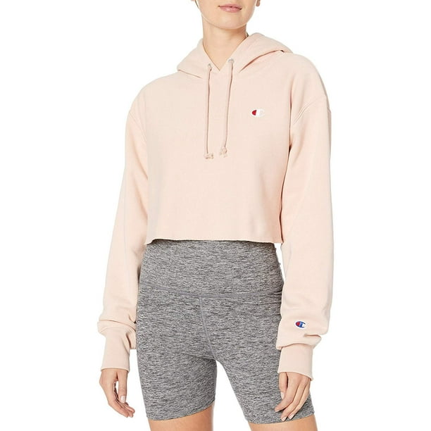 Champion LIFE Women's Reverse Weave Cropped Cut Off PO Hood, Spiced Almond  Pink, X Large - Walmart.com