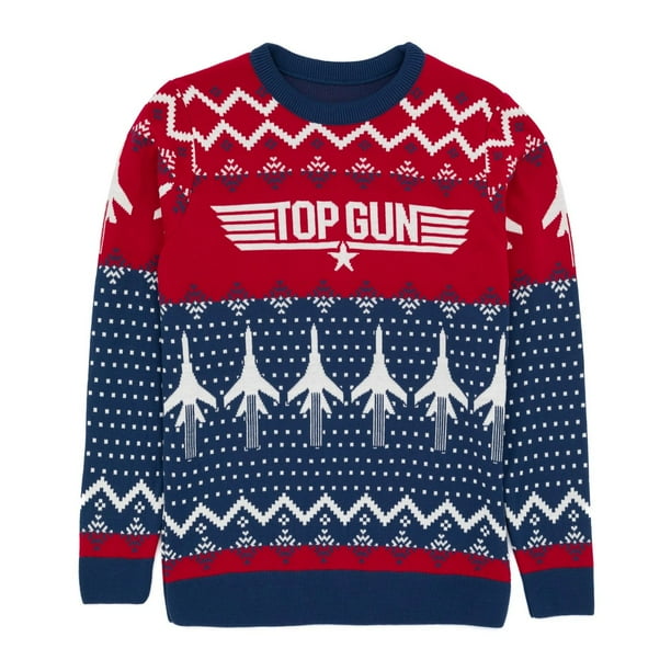 Top Gun Mens Knitted Ugly Christmas Sweaters