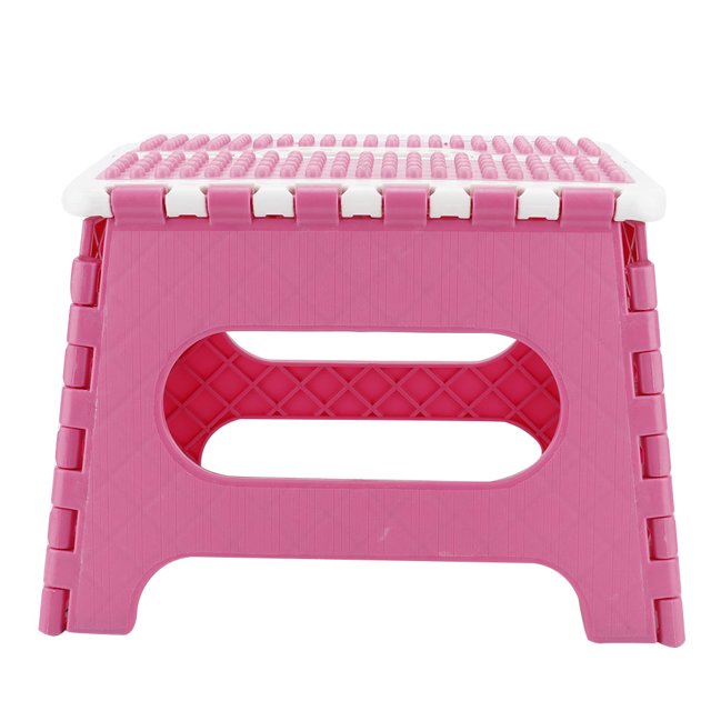Daboolka Taburete plegable de plástico grueso Silla pequeña Taburete de masaje portátil avanzado 29 * 22 * 22 cm (Rosa)