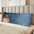 thumbnail image 2 of Naloa Gold And Blue Fireworks Body Pillow Cover, Pillowcases with Hidden Zipper Breathable Long Pillow Case (Pillows are not included,20x54 inch), 2 of 7
