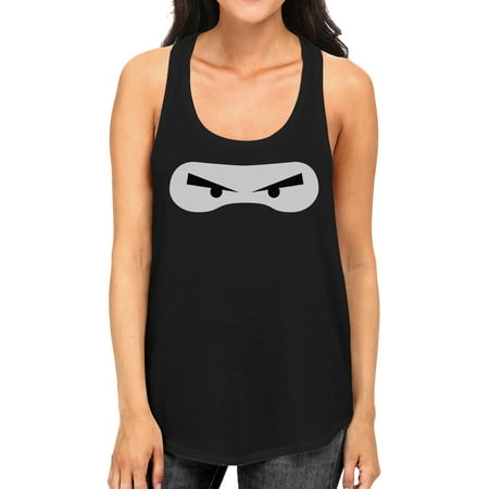 Ninja Eyes Womens Black Racerback Tanks Halloween Costume Tshirt