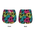 thumbnail image 2 of JUNZAN Hawaii Palms Print Women's Athletic Gym Running Shorts with Phone Pockets - Workout Shorts-Large, 2 of 8