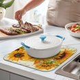 thumbnail image 2 of Microfibre Drying Mat for Kitchen Sunflower Colorful Floral Dish Drying Drainer Mat Absorbent Drying Mat Washing Up for Glass, Plate & Cup 16inch X 18inch, 2 of 7