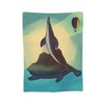 thumbnail image 1 of XMXY Fleece Throw Blanket for Couch, Whale Island Lightweight Plush Fuzzy Cozy Soft Bed Blankets and Throws for Sofa, 50"x40" inches, 1 of 8