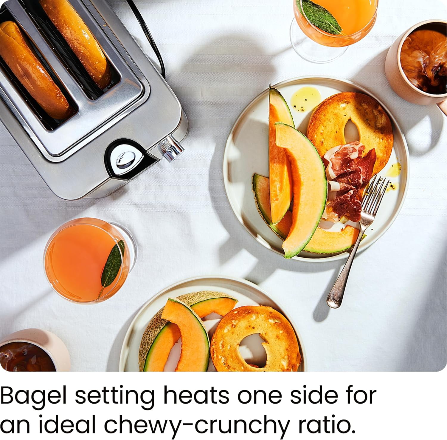 Chefman 2-Slice Digital Pop-Up Toaster w/ Bagel Sized Slots and Removable Crumb Tray - Stainless Steel