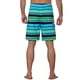 thumbnail image 3 of Pantalones cortos de playa de bloques de color con estampado de rayas de INSPIRE CHIC para hombres con cordón 34 Verde, 3 of 5