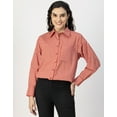 thumbnail image 2 of Moomaya Long Sleeve Spread Collar Shirt Cotton Shirt - Women's Casual Shirt, 2 of 9