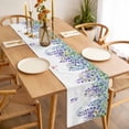 thumbnail image 3 of Table Runner 36 Inches Long for Kitchen Dining, Wisteria Dresser Scarf Farmhouse, Dining Table Decorations for Wedding/Parties, Purple Flowers Leaves Butterflies Botanical Spring 13 x 36 In, 3 of 8