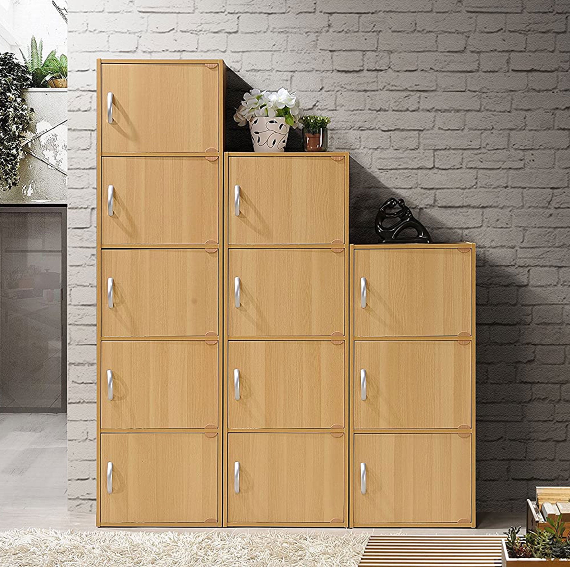 Indoor Modern Home Decorative Furniture 5-Shelf, 5-Door Bookcase