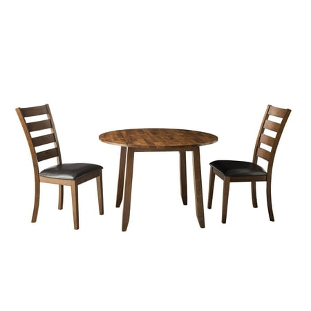- Intercon Kona Brandy 42 Inch Round Drop-Leaf Dinette Table - Brown