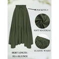 thumbnail image 6 of Maxi Skirts for Women High Waist Renaissance Skirt Long Skirt with Pockets Green S, 6 of 10