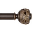 thumbnail image 1 of Barras de cortina largas para ventanas de 66 a 144 pulgadas barra de cortina resistente de 7/8 pulgadas varillas telescópicas de bronce con remates de, 1 of 8
