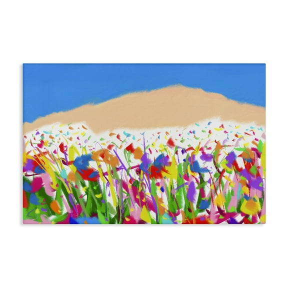 Stupell Industries Joyful Landscape Abstraction Landscape Painting Gallery Wrapped Canvas Art Print Wall Art, 24 x 16