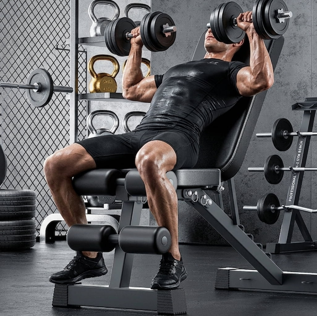 Adjustable Weight Bench Training Fitness Multiuse Dumbbell Bench