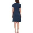 thumbnail image 3 of Unique Bargains Women's Pajama Dress Sleepwear with Pockets Nightshirt Lounge Nightgown, 3 of 5