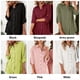 thumbnail image 3 of Moda mujer camisa de color sólido cuello vuelto manga larga de un solo pecho camisa suelta inform Romacci Camisa de color liso, 3 of 6
