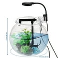 thumbnail image 2 of Cuencos de plástico para peces, 1 galón, sin BPA, transparente con decoraciones para peceras, plantas y naufragios, bomba de oxígeno 3 en 1, luz LED de espectro completo para acuario de peces Betta Go, 2 of 8