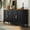Modern-Black, variant on CBJCBJ Mid-Century 58'' Wood 4 Door Sideboard Buffet Cabinet for Living Dining & Bedroom (Brown)