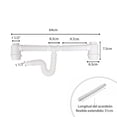 thumbnail image 3 of Desagüe Flexible Doble Bote-Trampa XL 51cms Extendido blanco 55cm, 3 of 8