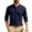 Navy, variant on SRZYMJ Men's Long Sleeve Striped Business Casual Shirt with Geometric Jacquard Woven Texture and Elegant Turn Down Collar for All Season Versatile Wear