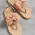 thumbnail image 2 of AXXD Women Sandals Summer New Flip-toe Sandals Bottom Chiffon Bow Sandals, 2 of 8