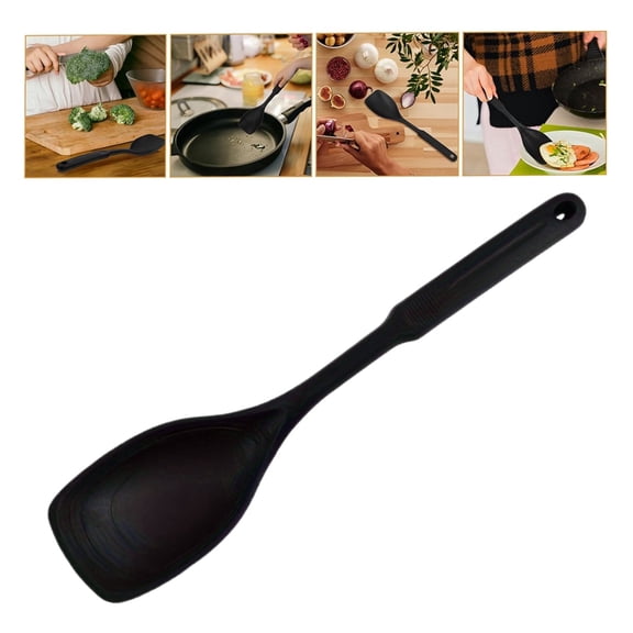 Large Silicone Cooking Spoon Set with Bowls and Measurement Marks for Mixing Serving Draining Scooping Scraping – Non-Stick Heat Kitchen Utensils