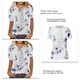 thumbnail image 3 of Camisa de mujer Top Tee Cuello redondo Casual Manga corta Blusa de poliéster para primavera verano Tipo 24 M, 3 of 4
