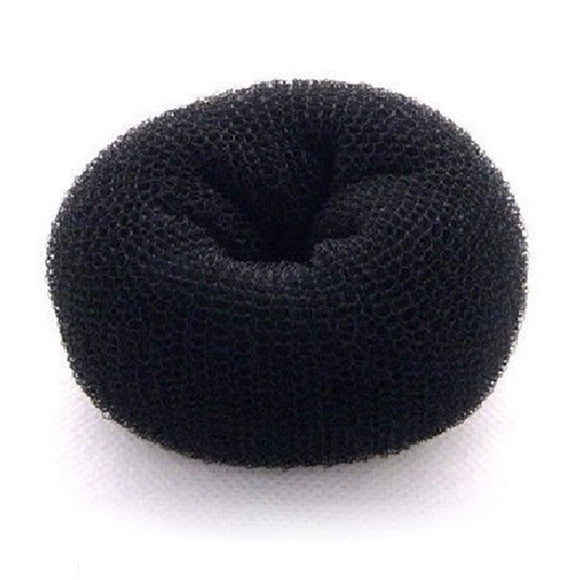 Beaute Galleria Hair Donut Bun Maker Anillo Estilo Malla Chignon Ballet Calcetín Moño (Grande Negro)