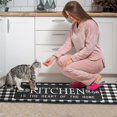 thumbnail image 6 of Black and White Buffalo Plaid Kitchen Mat Set of 2, Non Slip Washable Home Decor Kitchen Rugs and Mats for Floor Comfort Standing Mats for Kitchen, Sink, Office, Laundry 17"x47"+17"x30", 6 of 6