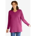 thumbnail image 5 of Woman Within Plus Size Perfect Long-Sleeve V-Neck Tunic, 5 of 6