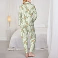 thumbnail image 5 of Disketp Pajamas Set Long Sleeve Sleepwear Womens Button Down Nightwear Pj Sets-Rose Darkseagreen, 5 of 9