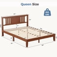 thumbnail image 5 of CONCETTA Queen Size Solid Wood Platform Bed with Headboard & 8”underbed storage, No Box Spring Needed, Wood Slat Support, Dark Brown Finish for Modern Bedroom, 5 of 7