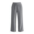 thumbnail image 3 of ClodeEU Women's Elastic Waist Fleece Wide Leg Lounge Pants ,Warm Winter Homewear Sleep Bottoms With Pockets ,Women's Plus S, 3 of 5