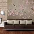 thumbnail image 3 of Idea4wall 6pcs Chinese Style Floral Peel and Stick Wallpaper Removable Wall Murals Large Wall Stickers for Home Decoration, 100"x24", 3 of 5