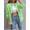 Apple Green, variant on SEARIPE Women's Casual Denim Jacket Frayed Hem Ripped Long Sleeve Jean Jacket With Pockets Pink M