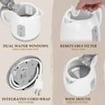 thumbnail image 2 of Aigostar Juliet - Mini Electric Tea Kettle, 1.0 L BPA-Free Portable Electric Water Kettle, 1100W, Grey and White, 2 of 10