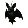 thumbnail image 3 of Outdoor Halloween Decorations Yard, Bat Halloween Decor, Halloween Hanging Decor, 2 Pack 3D Print Hollow Unlit Black Bat Ornaments 6X4.5 Inch for Halloween Porch Decorations,, 3 of 8