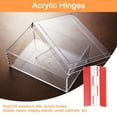 thumbnail image 5 of Uxcell 4Pack 100x42mm Acrylic Hinges Self Adhesive Clear Continuous Piano Folding Hinge, 5 of 6