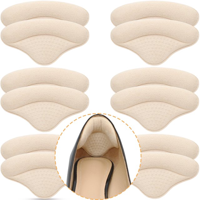 Almohadillas para el talón Comfowner, 6 pares, beige, ajuste cómodo